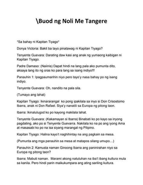 buod ng nolimetangere|Noli Me Tangere (Mailkling Buod sa Wikang Tagalog).